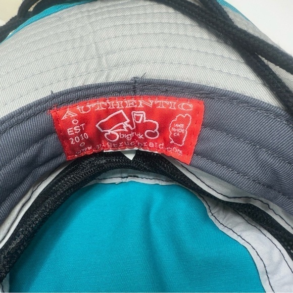 FINAL SALE Bigtruck Vented Brim Adjustable Bucket Hat Turquoise Lime OSFM - Picture 12 of 12